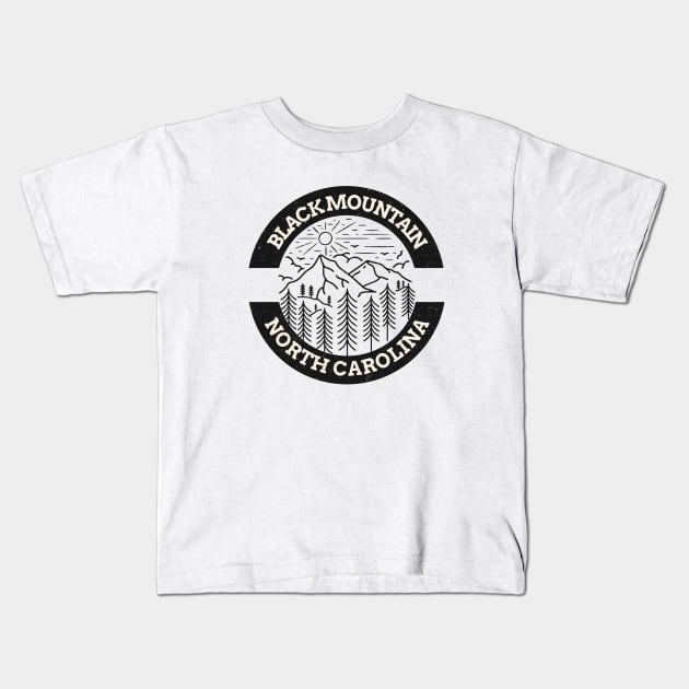 Black Mountain, North Carolina Kids T-Shirt by Mountain Morning Graphics